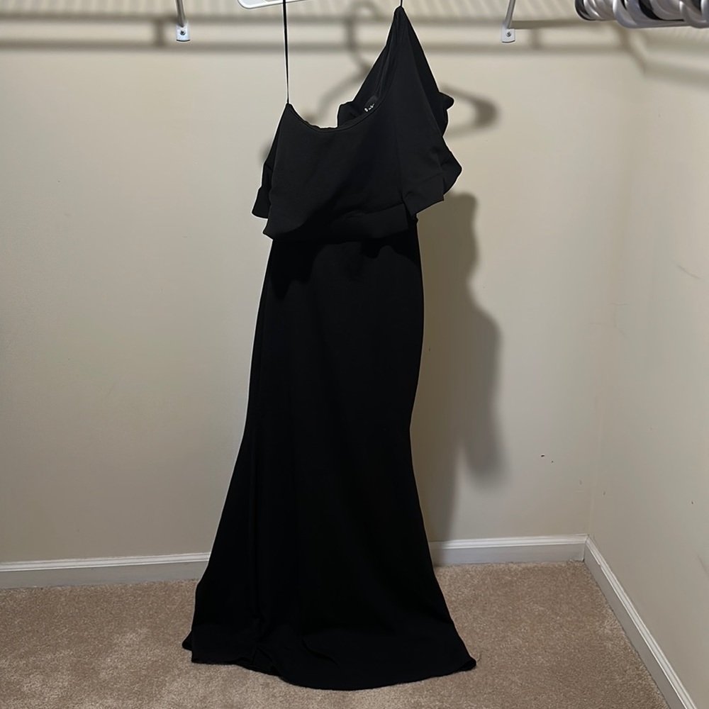 Lulus Black Formal One Shoulder Dress